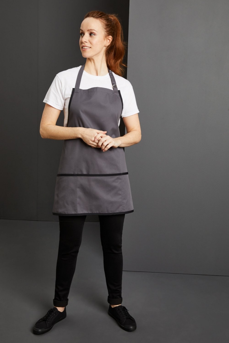 Contrast Short Bib Apron,