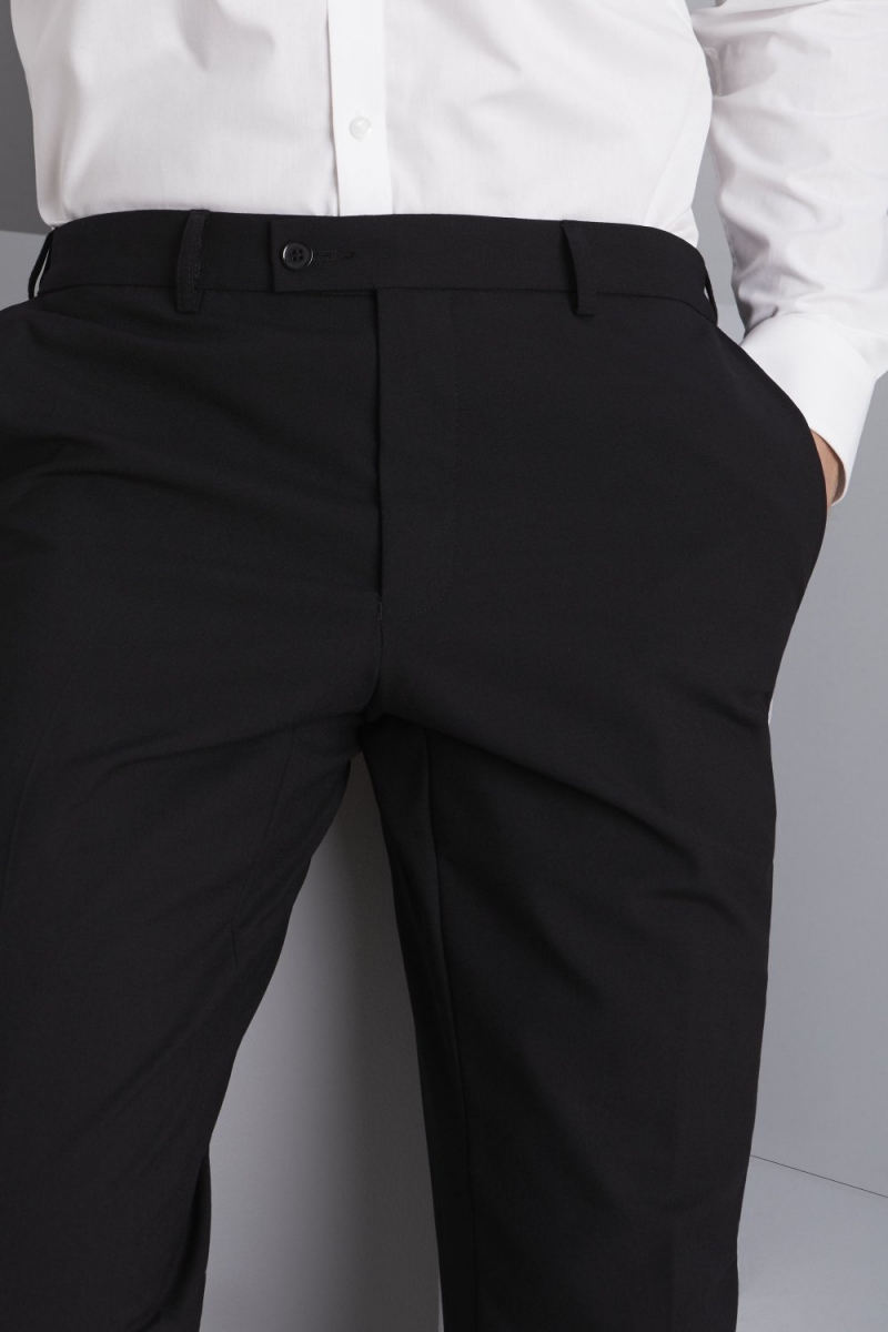 Qualitas Men's Modern Fit Flat Front Pants (Long)