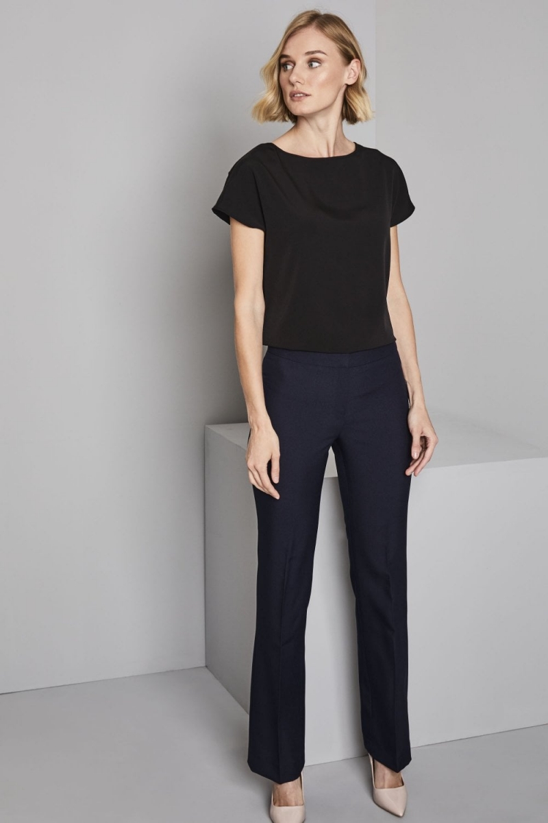 Select Ladies Bootleg Pants (hemmed 31in), Navy,