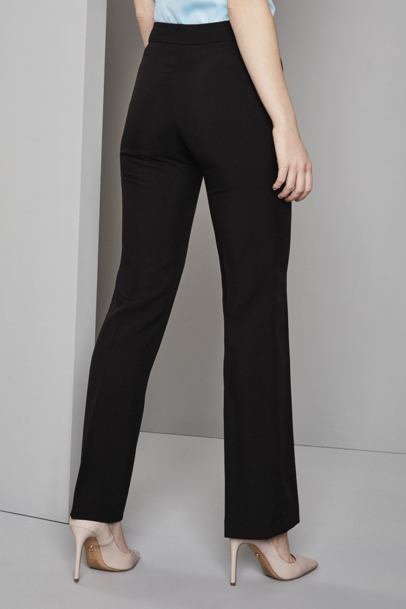 Pantalon femme bootcut (bas terminés: 77cm), Noir2