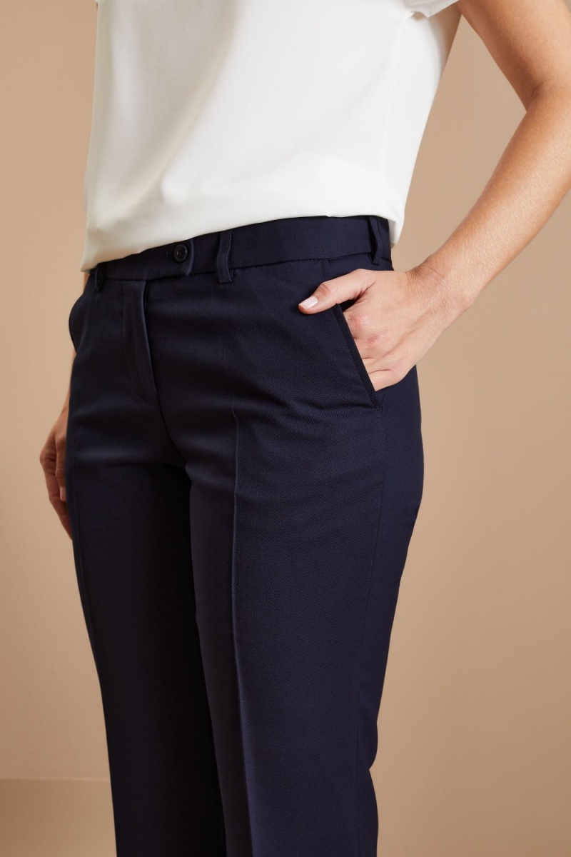 Ladies Contemporary Straight Leg Pants (Regular), Navy