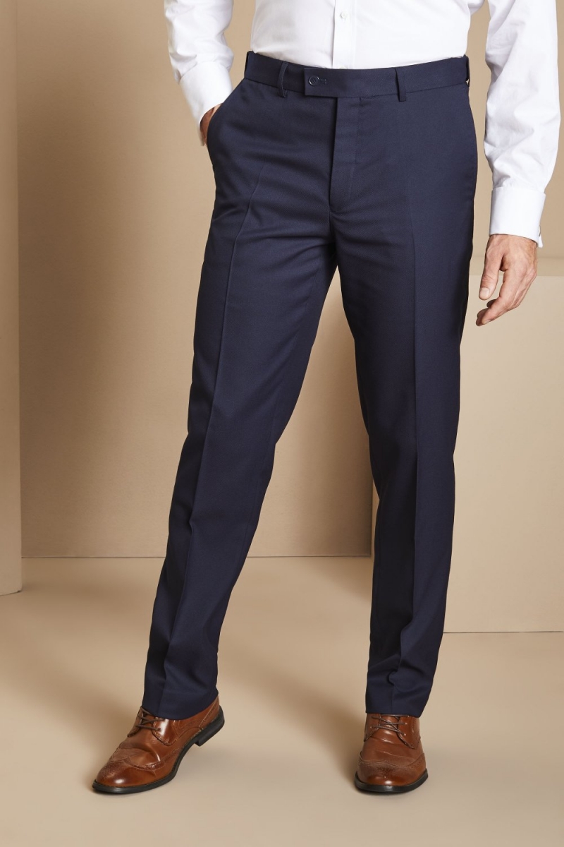 Pantalon de coupe moderne contemporain pour hommes (régulier), bleu marine13