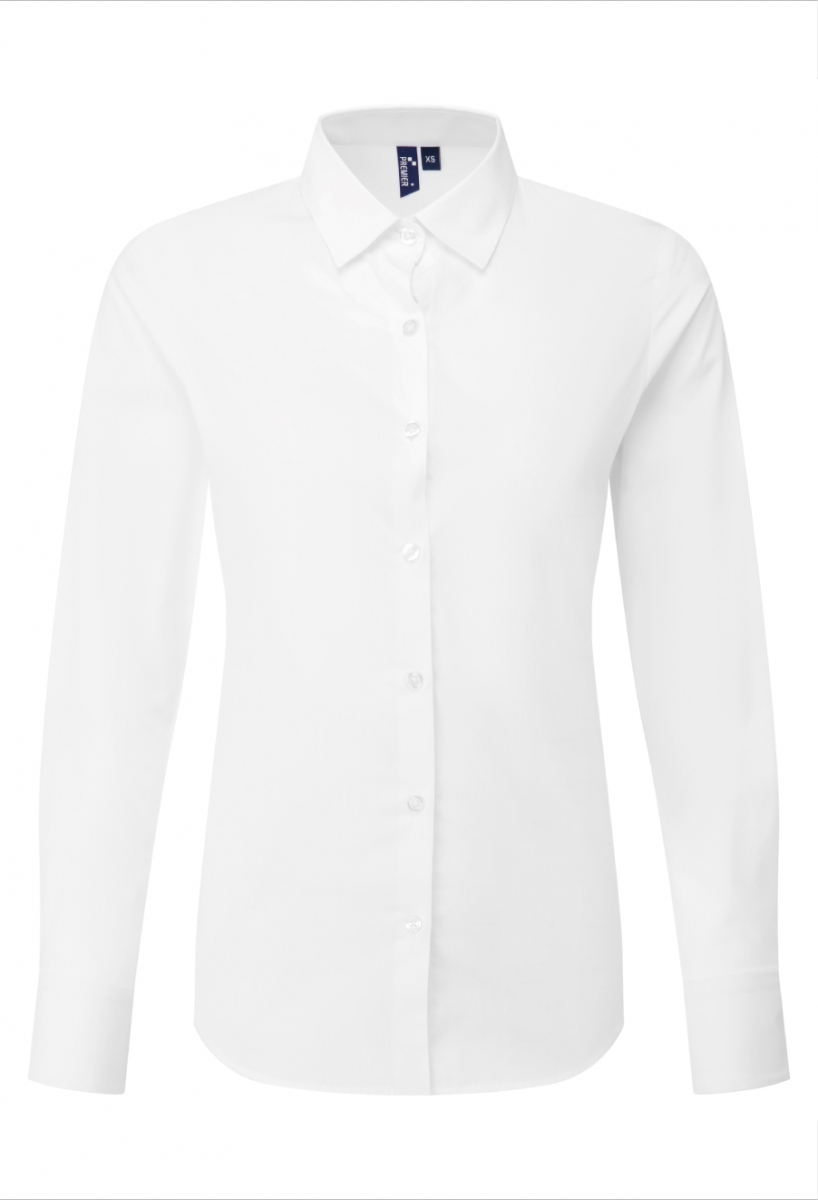 Women’s long sleeve Recyclight poplin shirt White Women’s long sleeve Recyclight poplin shirt White