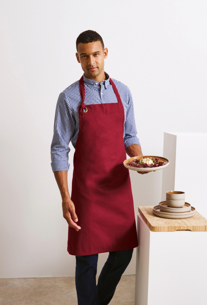 Calibre heavy cotton canvas bib apron Burgundy Calibre heavy cotton canvas bib apron Burgundy