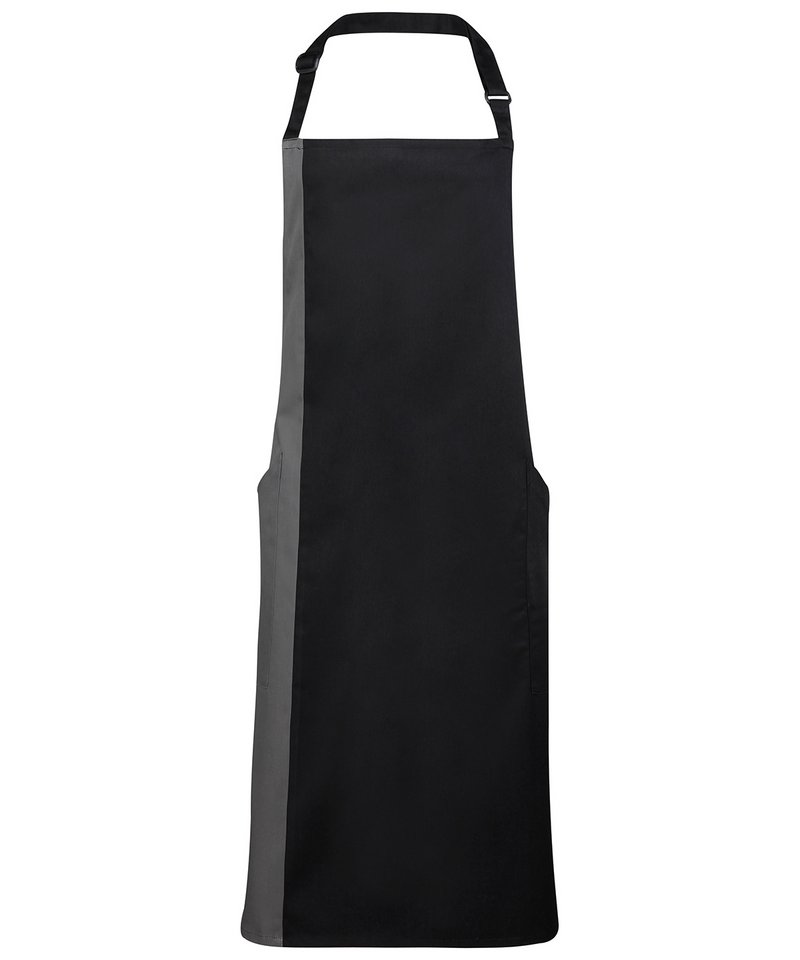 Contrast bib apron BlackDark Grey