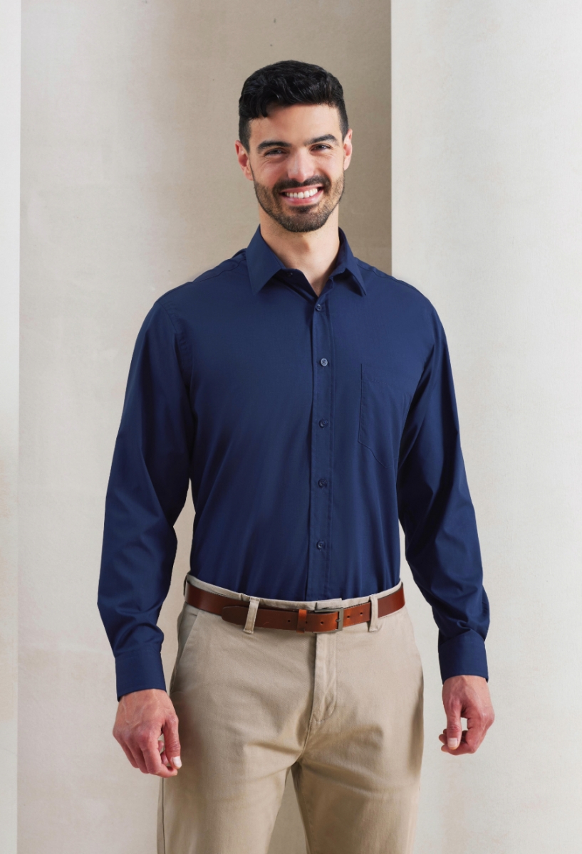Long sleeve poplin shirt Navy Long sleeve poplin shirt Navy