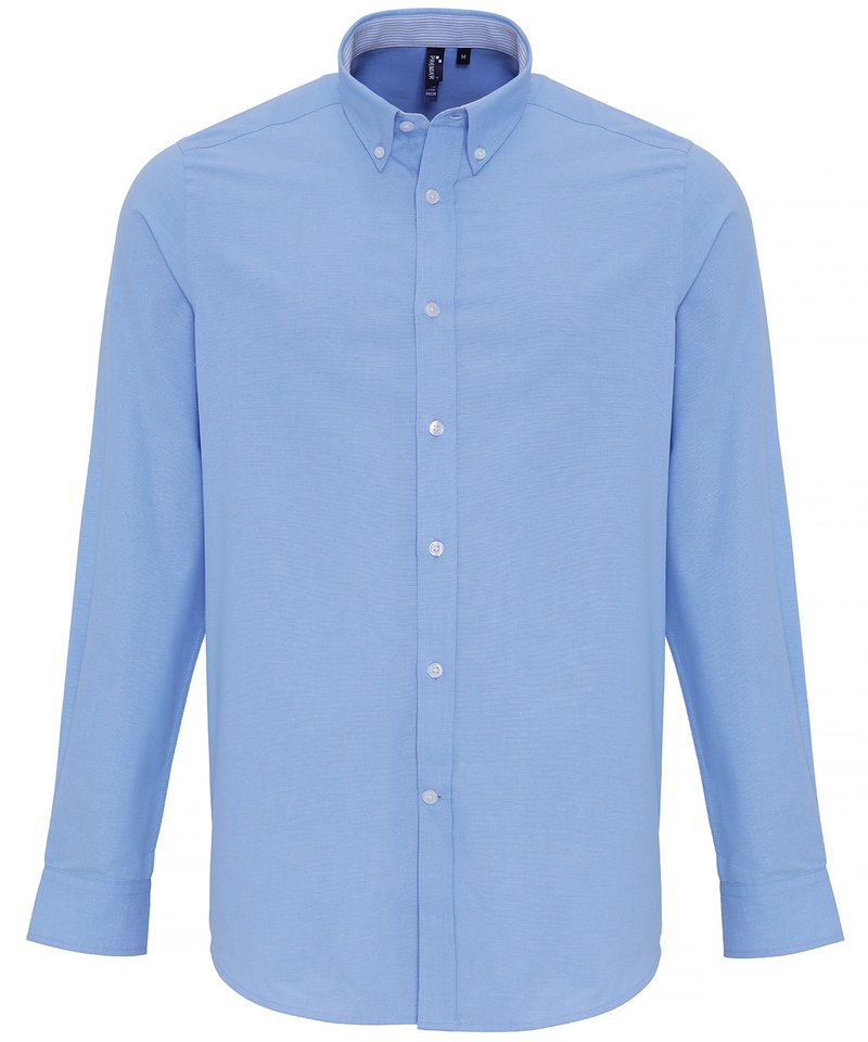 Chemise à rayures Oxford riche en coton Oxford Blue