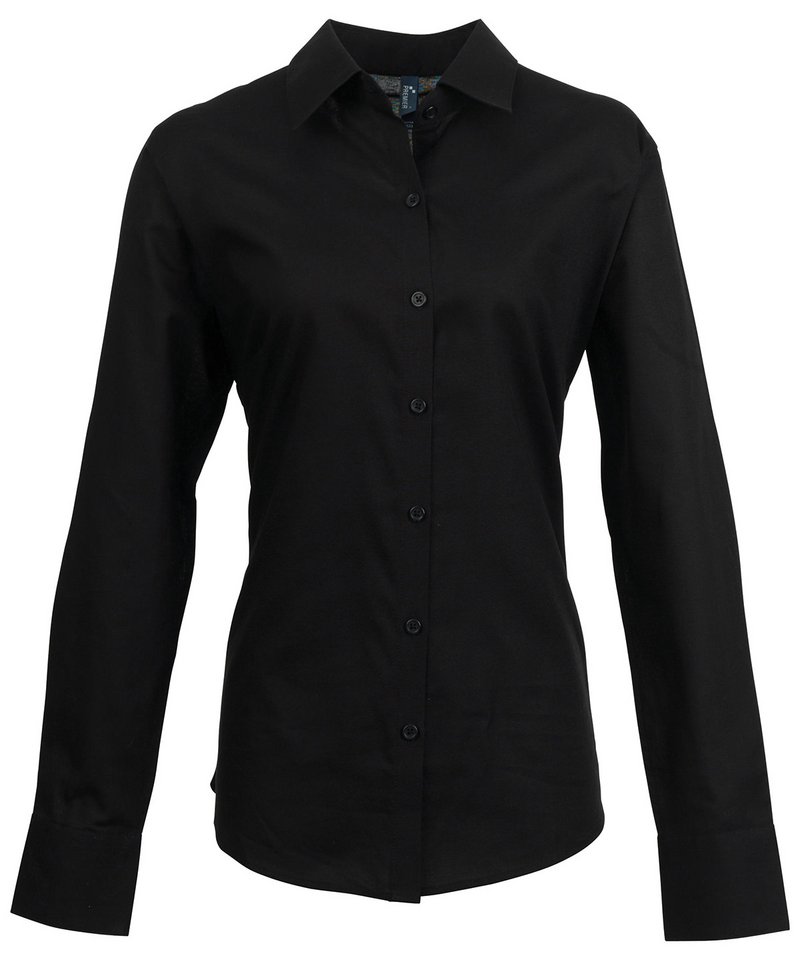 Womens signature Oxford long sleeve shirt Black