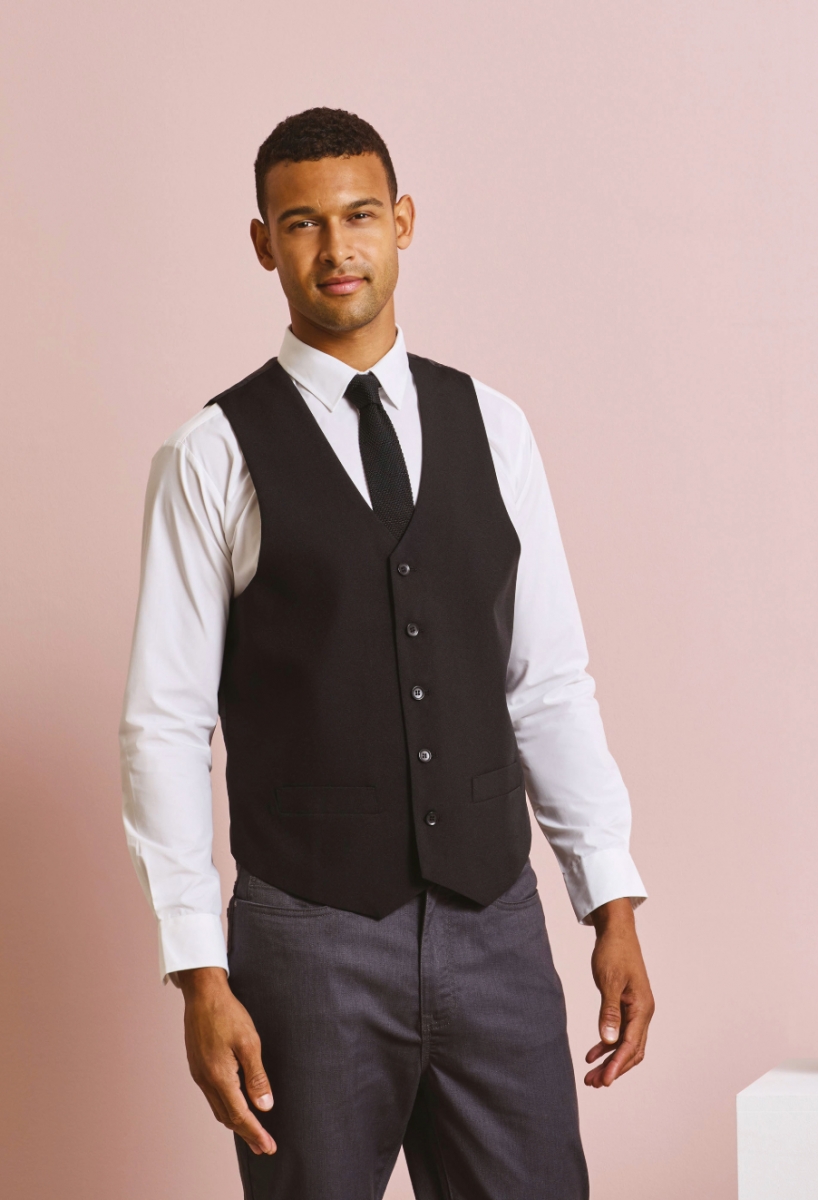Lined polyester waistcoat Black Lined polyester waistcoat Black