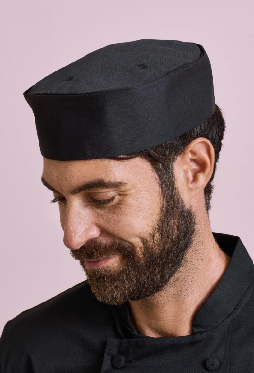 Turn-up chefs hat Black Turn-up chefs hat Black