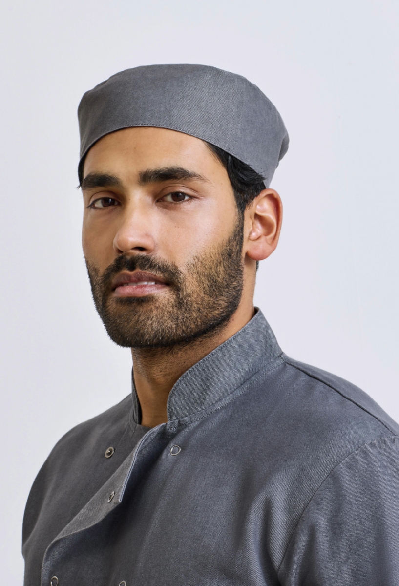 Chefs skull cap Grey Denim Chefs skull cap Grey Denim