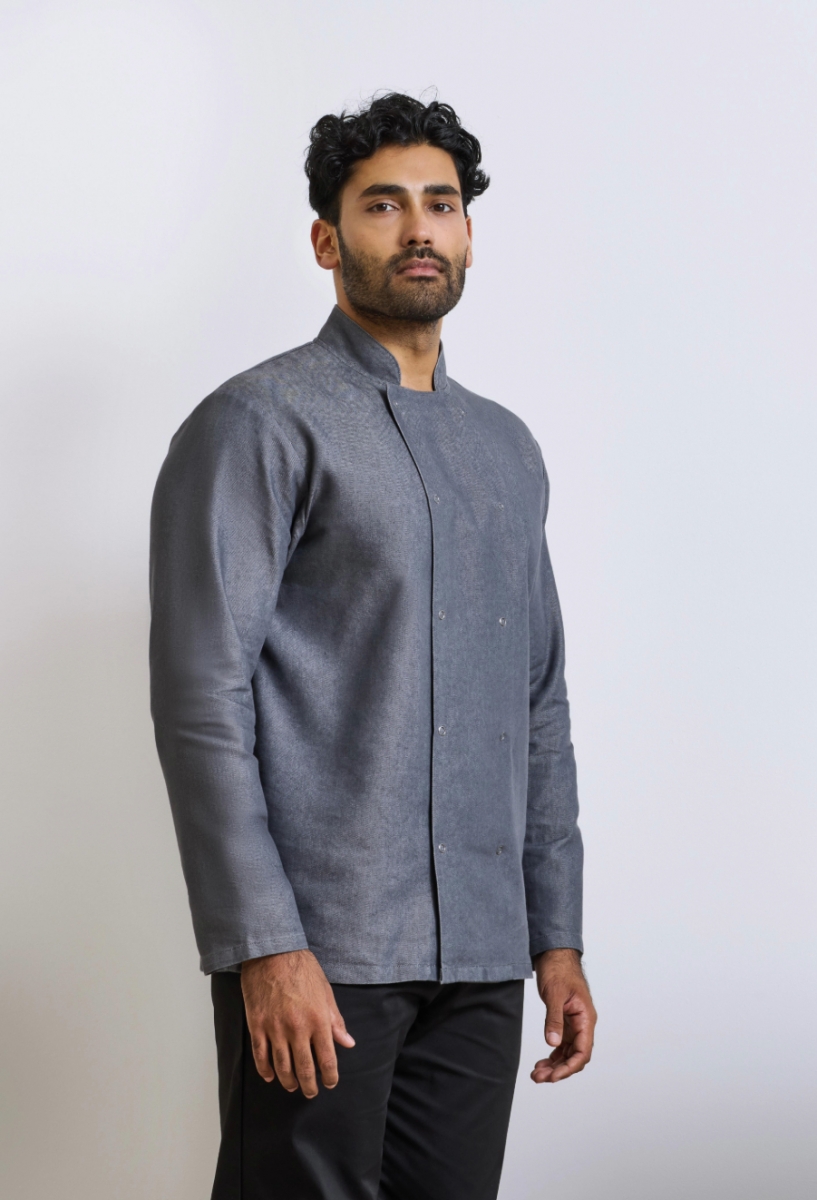 Denim chefs jacket Grey Denim Denim chefs jacket Grey Denim
