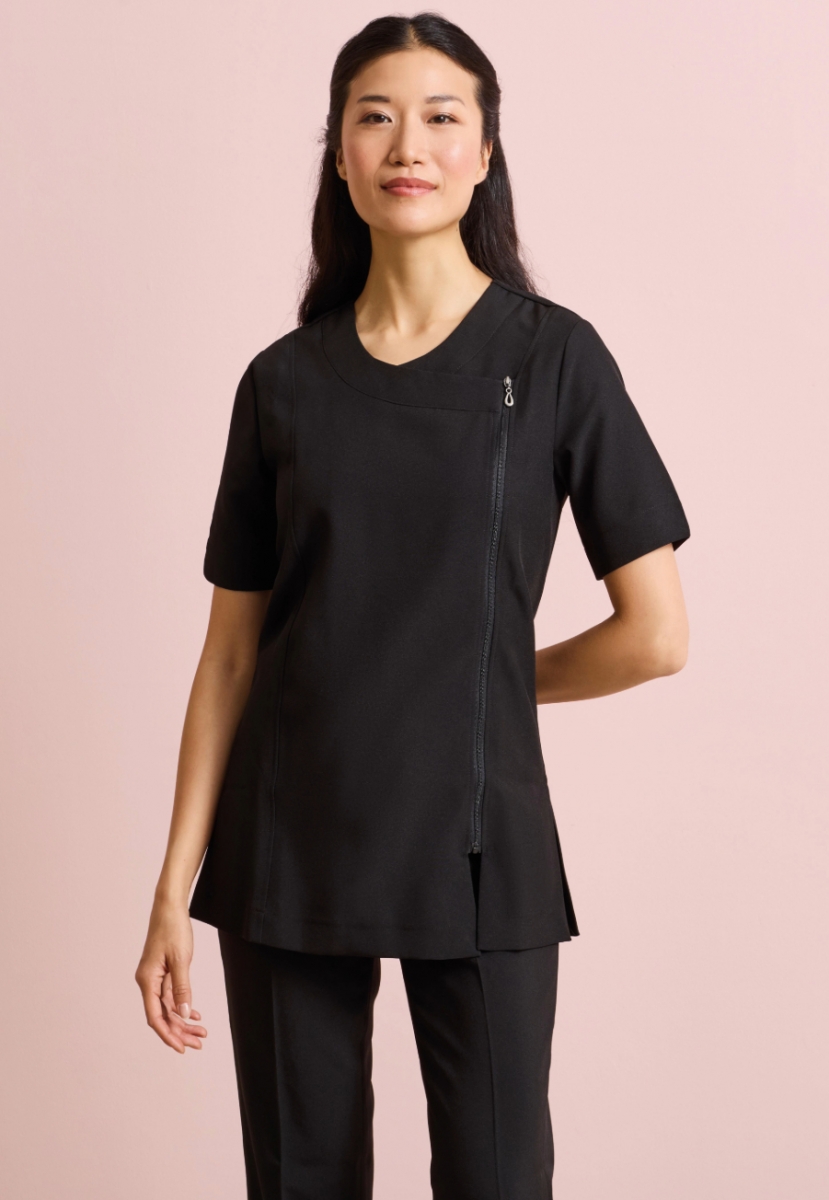 Camellia beauty and spa tunic Black Camellia beauty and spa tunic Black