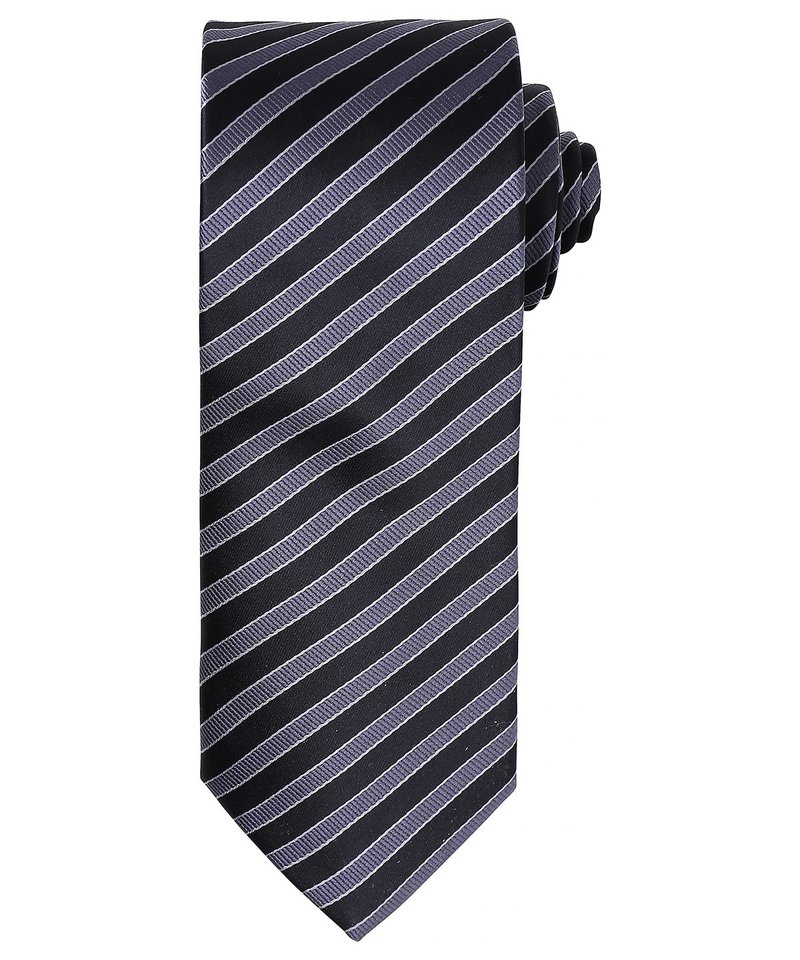 Cravate à double rayure BlackDark Grey