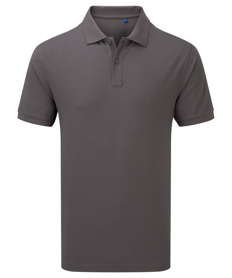 Unisex short sleeve polo shirt powered by HeiQ Viroblock Dark Grey