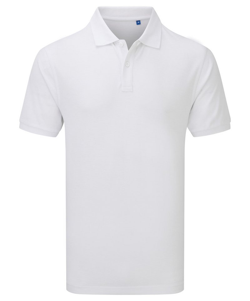 Unisex short sleeve polo shirt powered by HeiQ Viroblock White