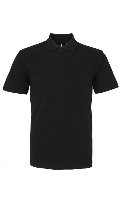 Asquith & Fox Men's Cotton Polo Shirt, Black