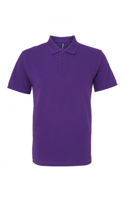 Asquith & Fox Men's Cotton Polo Shirt, Purple