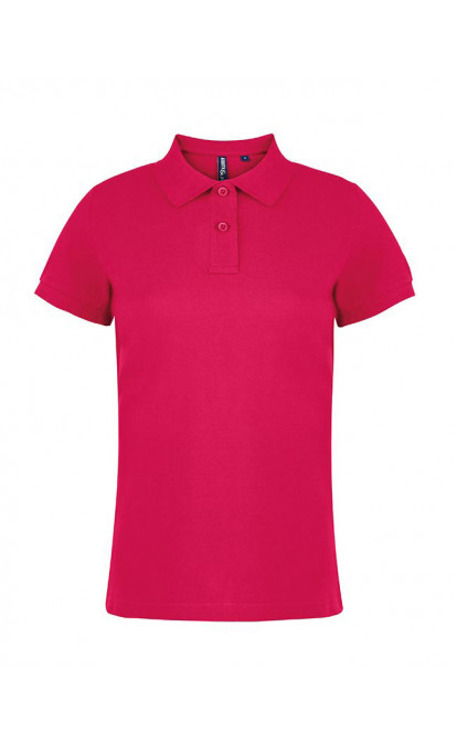 Asquith & Fox Women's Cotton Polo Shirt, Red