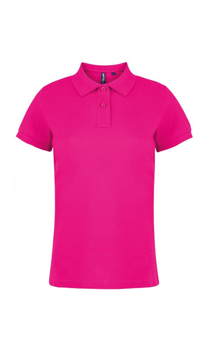 Asquith & Fox Women's Cotton Polo Shirt, Hot Pink