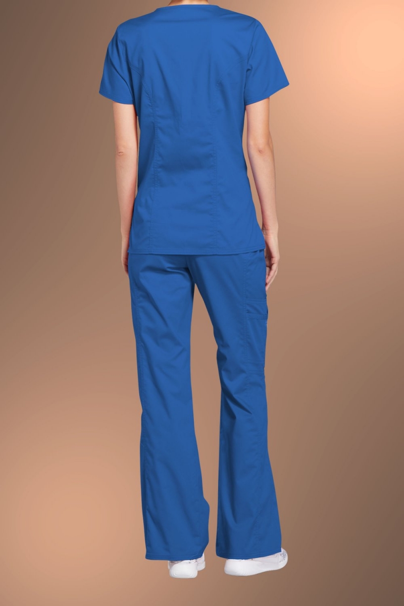 Women's Designer Mock Wrap Scrub Suit - Uniform Tailor