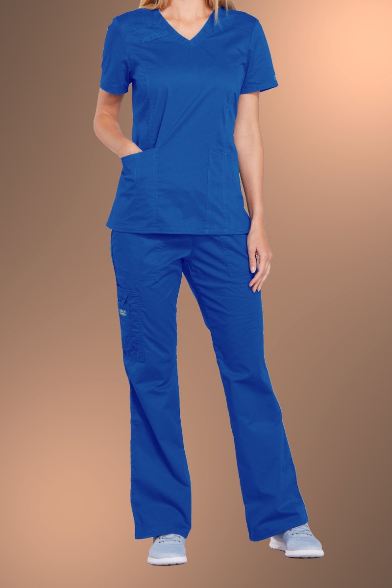 Cherokee Core Stretch Womens V Neck Scrub Top 4710,