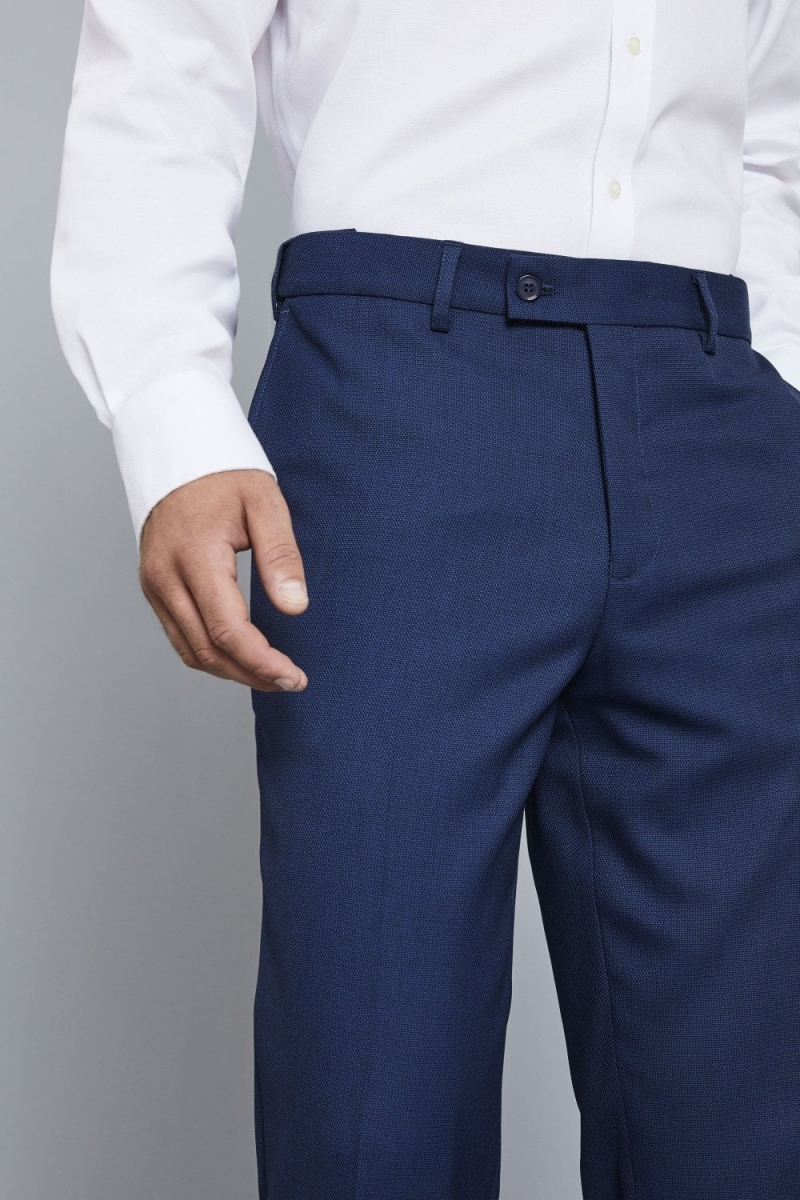 Pantalon moderne contemporain ajusté, Bleu (Regular)4