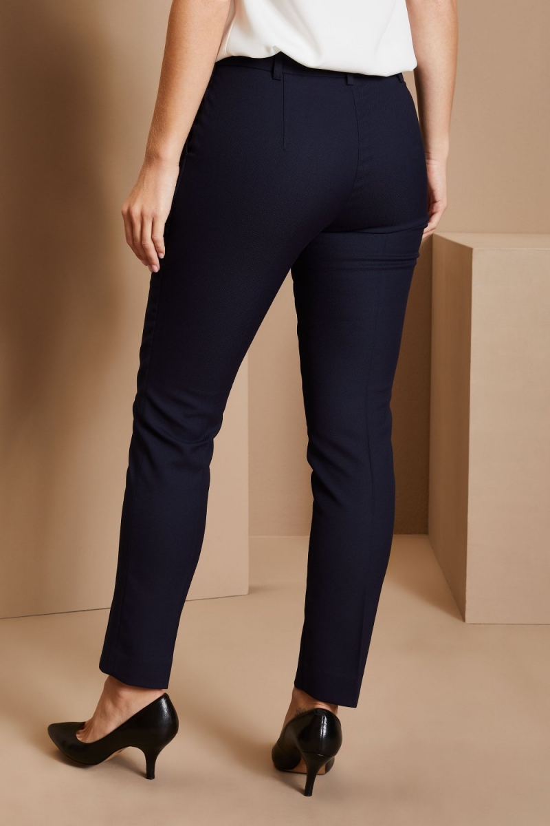 Ladies Contemporary Slim Leg Pants (Regular), Navy