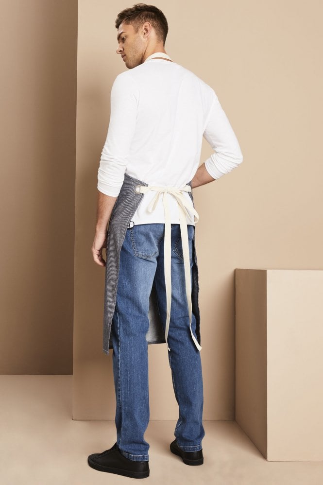 Denim Stripe Bib Apron,