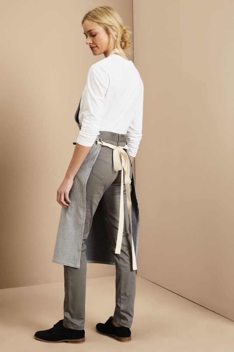 Denim Stripe Bib Apron,