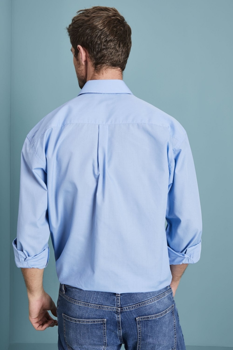 Men's Long Sleeve Shirt, Cornflower Blue,