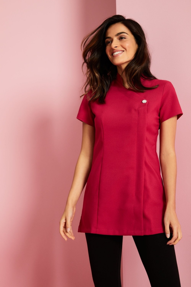 One Button Tunic, Hot Pink
