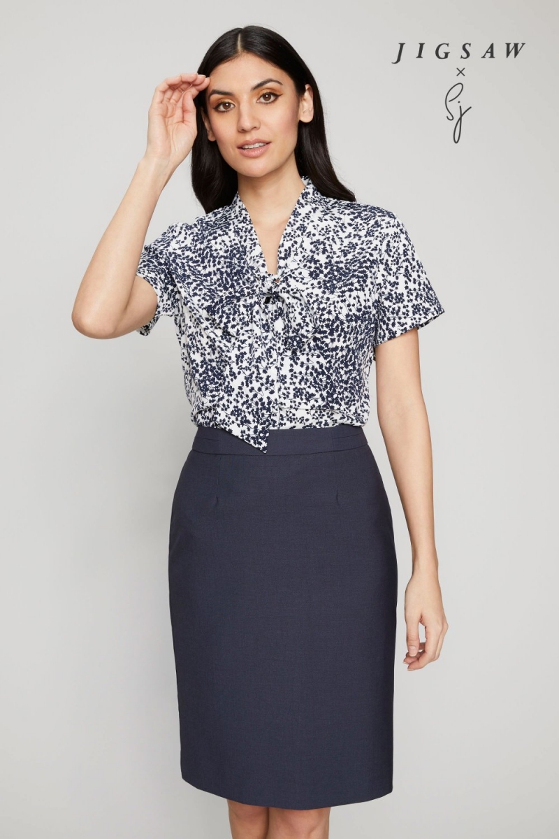 Chemisier Blanc Shein - Col Noué Et Franges - Manches Longues - Taille M - Neuf