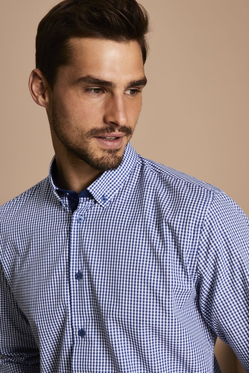 Men's Long Sleeve Check Shirt,