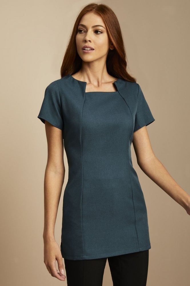 Shaped Neck Tunic, Teal