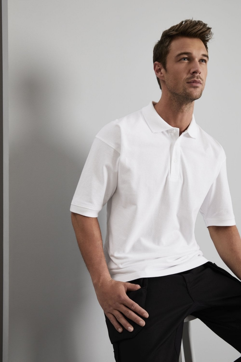 Uneek Unisex 100% Cotton Polo Shirt, White