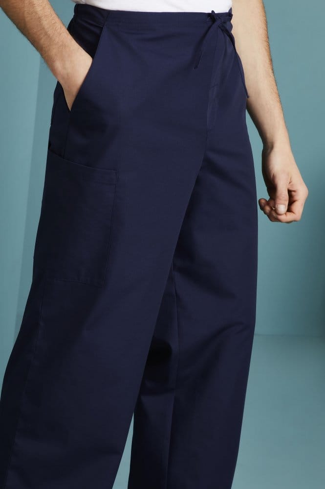 Pantalon de lavage ajusté unisexe, bleu marine / bleu hôpital12
