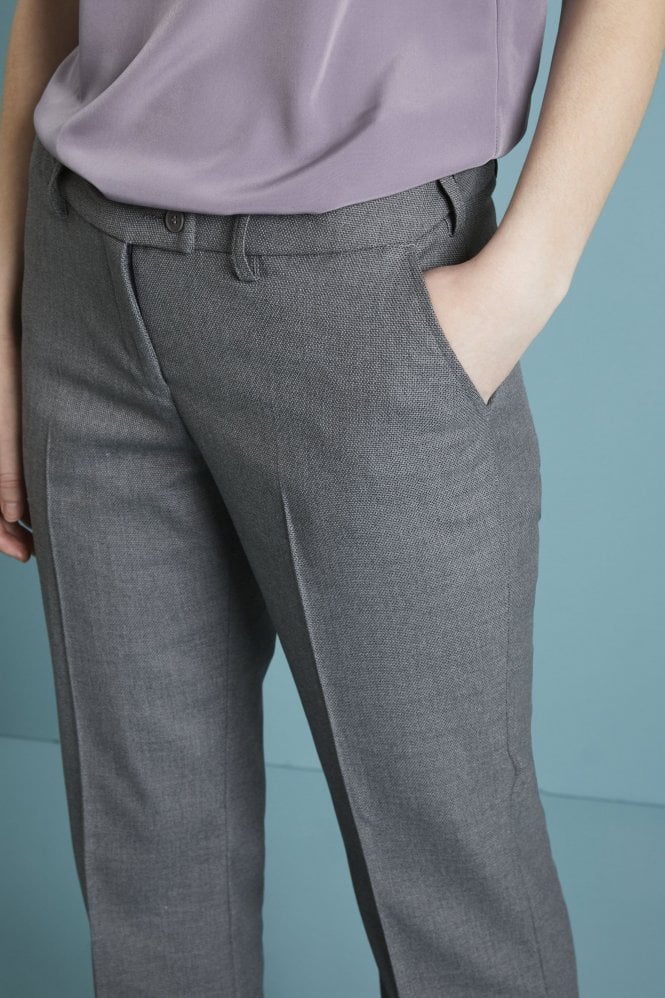 Ladies Contemporary Straight Leg Pants (Regular), Pale Grey