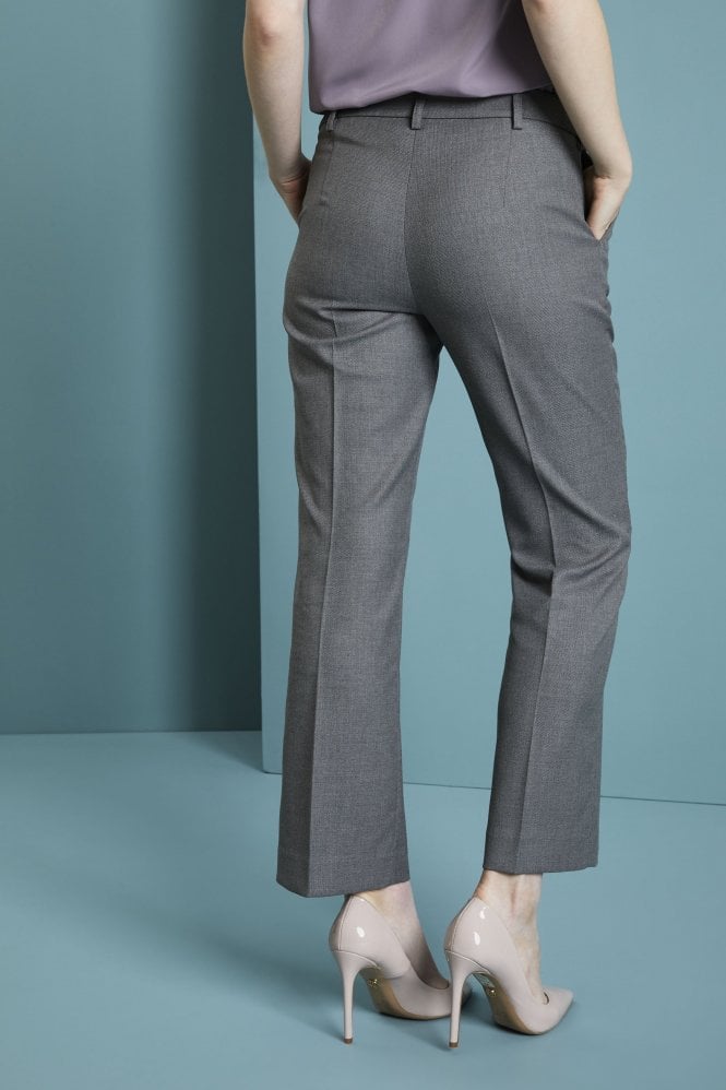 Ladies Contemporary Straight Leg Pants (Long), Pale Grey