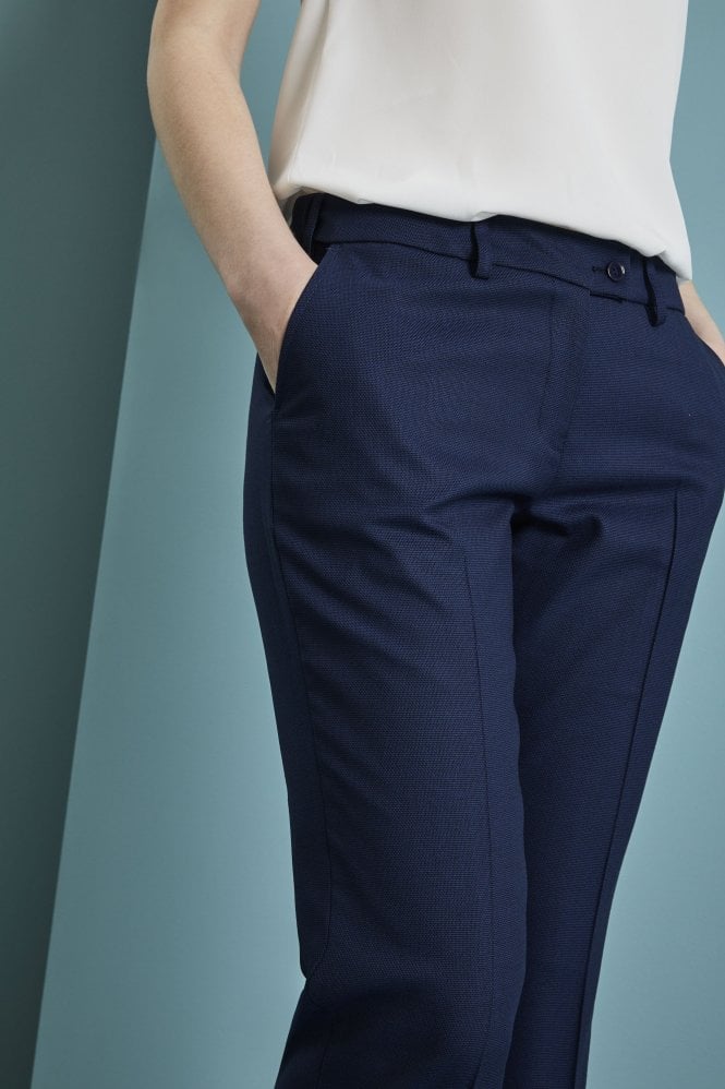 Pantalon droit contemporain pour femmes (non déchiré), bleu4
