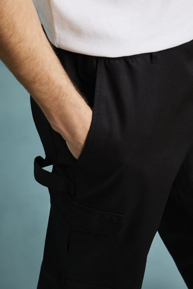 Pantalon de travail avec poches latérales et genouillères, Regular, Noir4