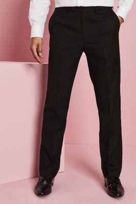 Pantalon moderne contemporain ajusté, Noir (Regular)
