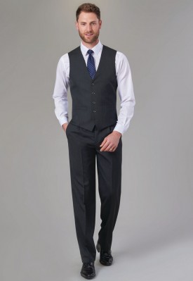 Langham Single Pleat Trouser Charcoal