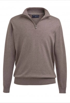 Copenhagen 1/4 Zip Jumper Taupe