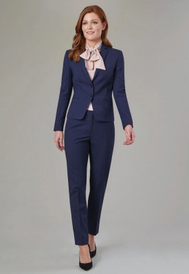 Torino Slim Leg Trouser Navy Check