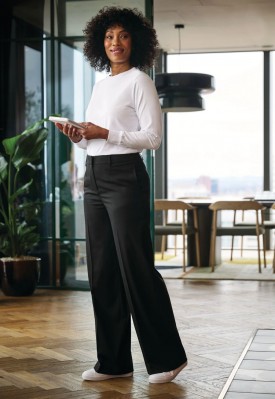 Cora Wide Leg Trouser Black