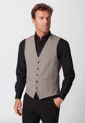 Emilio Check Waistcoat Grey check