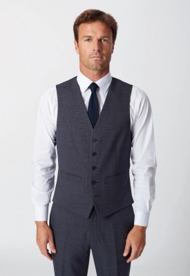 Emilio Check Waistcoat Navy check 