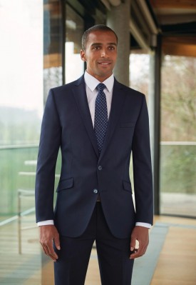 Holbeck Slim Fit Jacket Navy Plain