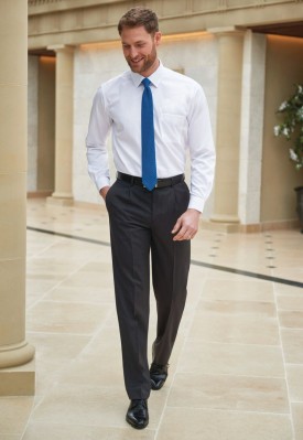 Langham Single Pleat Trouser Charcoal